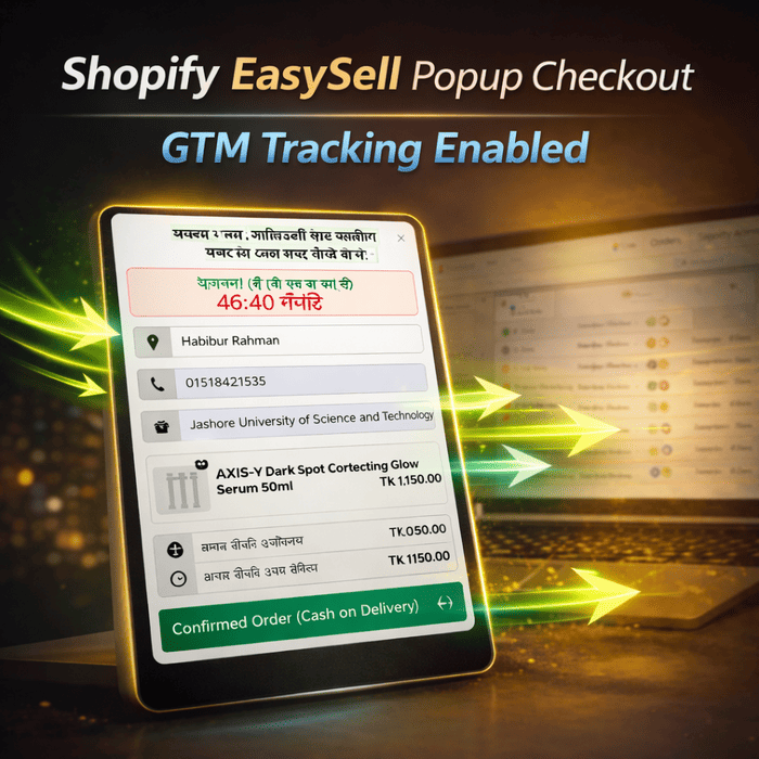 shopify easysell popup tracking Shopify EasySell COD Form Tracking Meta Pixel + CAPI Setup GTM JSON 2026 - Image 1